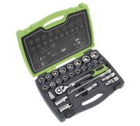 Presa Set 26pc 1.3cmSq Drive 6pt Walldrive Metrico - Sealey AK7961 Nuovo