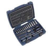 Presa Set 33pc 0.6cmSq Drive 6pt Walldrive Metrico - Sealey AK8990 Nuovo