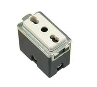 Presa Sicurezza Bivalente Venus 2 Poli+terra 10 16A Alveoli Ø 4 mm 6 Pezzi