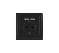 Presa singola con/o contatto di protezione AC-WS01-USB2-F-B