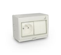 Presa singola + doppio connettore da incasso GPW2N IP55 55.29