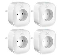 Presa Smart Alexa EIGHTREE, Presa Wifi(Schuko), Presa Intelligente con Monitoraggio Energia, Presa Temporizzata, Controllo Remoto, Compatibile con Alexa, Google Home e SmartThings, 16A 3680W, 4 Pezzi