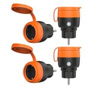 Presa Smart Esterna UCOMEN IP44, 16A/3680W, Contatore Potenza, Compatibile Alexa e Google Home, App Smart Life, da 4