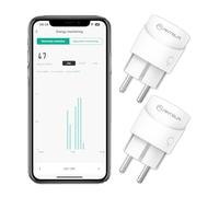 Presa Smart Mini, ANTELA Presa Wifi(Schuko) Compatibile con Alexa, Google Home, Smart Plug con Monitoraggio Energia, Temporizzata, Controllo Remoto, 2Pz