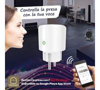 Presa Smart Shuko Wifi 16a 2,4ghz Gestibile Da App GBC 68681050