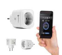 presa smart shuko wifi 2,4ghz forcell plug eu02, controllo vocale, compatibile con app tuya smart, smart life, alexa e google