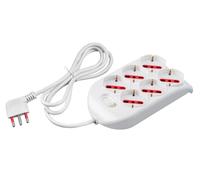 PRESA SPINA ADATTATORE SCIUKO TRIPLA CIABATTA MULTIPRESA PROLUNGA PIATTA 10-16A