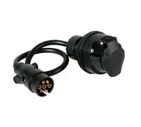 Presa spinotto adattatore 7<->13 poli,con cablaggio per carrelli e rimorchi