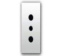 PRESA ST.ITALIANO 2P+T 10A DOMUS 1M0D RAL9010 250V