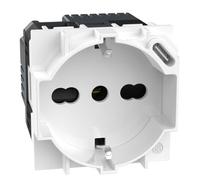 Presa Schuko Bticino Living Now P40 con caricatore USB Bianca KW4140A16USB
