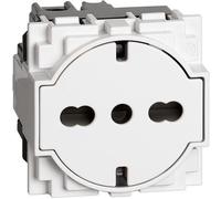 Presa Standard Italia P40 Flat 2P+T 10/16A Bianca (Bticino Cod. Kw4140A16F)