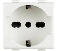 Bticino SAM5440/16F Matix Presa Bipasso, Standard Tedesco, Bianco