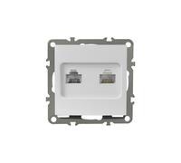 Presa telefonica computer QUADRA RJ45 RJ11 QR-RJ4511