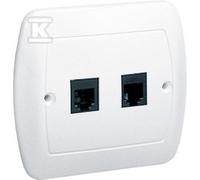 Presa telefonica doppia RJ11 ATF2/11 Akord bianca