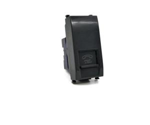 Presa telefonica Gem compatibile con Vimar Plana 14320 nero - 623N