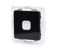 Presa telefonica - pezzo a 1 via, colore nero, progettato per sistemi tedeschi e francesi, ideale per impianti elettrici.