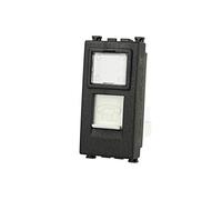 Presa Telefonica Plug RJ11 Nero Con Coperchio Compatibile Con Vimar Arke