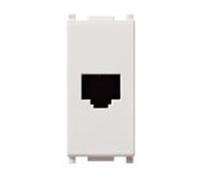 Vimar Presa telefonica RJ11 6/4 Serie Plana 14320 Morsetti a vite Bianco