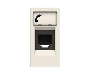 Presa Telefonica RJ12 Abb Zenit N2117.6 BL con cover Bianca Z1120BL