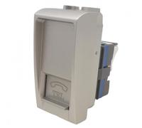 PRESA TELEFONO RJ11 ART COMPATIBILE LIVING ALLUMINIO MAPT1TL-MAP828A MAPAM