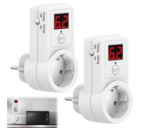 Presa Temporizzata, 2 Pezzi Temporizzatore Presa Elettrica, Timer Presa Elettrica 10 Minuti - 9 Ore 50 Minuti, Presa Timer Conto Alla Rovescia 230 V Per Elettrodomestici, Lampad