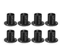 Presa terminale di bloccaggio for binario for armadio rotondo, staffa supporto for asta flangiata in acciaio inossidabile for for tende e for, diametro 0,77 pollici, nero, confezione da 2(1")