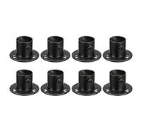 Presa terminale di bloccaggio for binario for armadio rotondo, staffa supporto for asta flangiata in acciaio inossidabile for for tende e for, diametro 0,77 pollici, nero, confezione da 2(0.88")