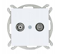 Presa terminale per antenna RTV 6 dB bianca da incasso 1 pz.