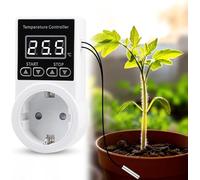 Presa termostatica con sonda, regolatore di temperatura, riscaldamento digitale, termostato con schermo LCD per frigorifero, germinazione delle sementi, serra, acquario