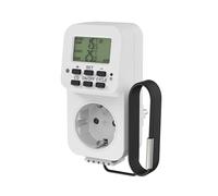 Presa termostatica perfetta, regolatore di temperatura 230V, termostato a presa con sensore, interruttore di temperatura per riscaldamento, raffreddamento, serra, terrario, bianco