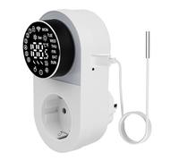 Presa Termostato wifi 220V 16A Regolatore di Temperatura Termostato Digitale Manopola Rotante Raffreddamento/Riscaldamento Display Digitale a LED per Deumidificatori, Umidificatori e Acquari