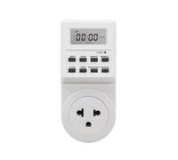 Presa Timer Digitale con Display, Spina Programmabile 7 Giorni, Presa Timer a Risparmio Energetico 15A/1800W 120V/10A/2200W 220V per Elettrodomestici e Ricarica di Veicoli Elettrici