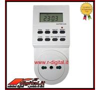 PRESA TIMER DIGITALE DISPLAY LCD ELETTRICA PROGRAMMABILE ORARIO TEMPORIZZATA