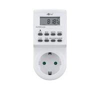 PRESA TIMER DIGITALE GOOBAY 51277, 230 V, Dispositivi elettrici con spina Schuko, Bianco