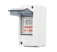 Presa Timer Esterno, Timer Esterno Meccanico 24 Ore per Pompa Piscina, Timer Digitale 7 Giorni con Scatola Impermeabile AC85/265V, Display LCD Timer Digitale per Riscaldatori,