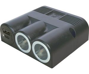 Presa tripla da montare procar ev con power usb-c/a