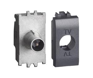 Presa TV coassiale passante terminale Bticino LivingLight 10dB 1 Modulo Antracite L4202P10N