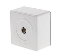 Presa TV D.9,52 mm sporgente bianca - gamma Vulco - Zenitech