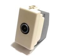 PRESA TV IEC MASCHIO DIRETTA E PASSANTE COPRIFRUTTO COMPATIBILE CON BTICINO (COMPATIBILE MAGIC TT)