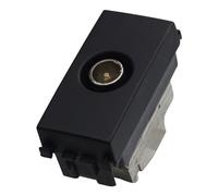 Presa TV maschio Passante nera compatibile anche con Vimar Arké