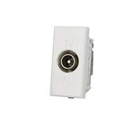 Presa TV Passante Connettore Maschio, Compatibile con Bticino Axolute (Bianco)