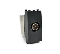 Presa tv passante Gem compatibile Vimar Plana 14300.10 nero - 634N