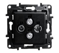Presa TV R-SAT-SAT nero 1,5 dB Niloe Step da incasso