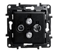 Presa TV R-SAT-SAT nero 1,5 dB Niloe Step da incasso