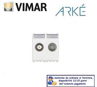 PRESA TV RD SAT DIRETTA 2 MODULI VIMAR ARKE' 19302.01.B BIANCO