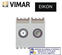 PRESA TV RD SAT DIRETTA 2 USCITE VIMAR EIKON NEXT 20302.01.N