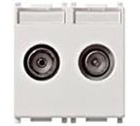 VIMAR SERIE PLANA PRESA DERIVATA DUE USCITE CON CONNETTORE MASCHIO FEMMINA 2...