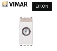 Presa TV-RD-SAT PASSANTE compatibile Vimar Eikon tipo 20300.10.B bianco