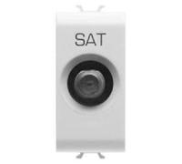 Presa Tv/Sat 1M Diretta C.F-Femmina Bianco ( Gewiss Cod. Gw10371 )