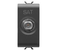 GEWISS PRESA TV/SAT 1M DIRETTA CONNETTORE F-FEMMINA GW12371 CHORUS NERO